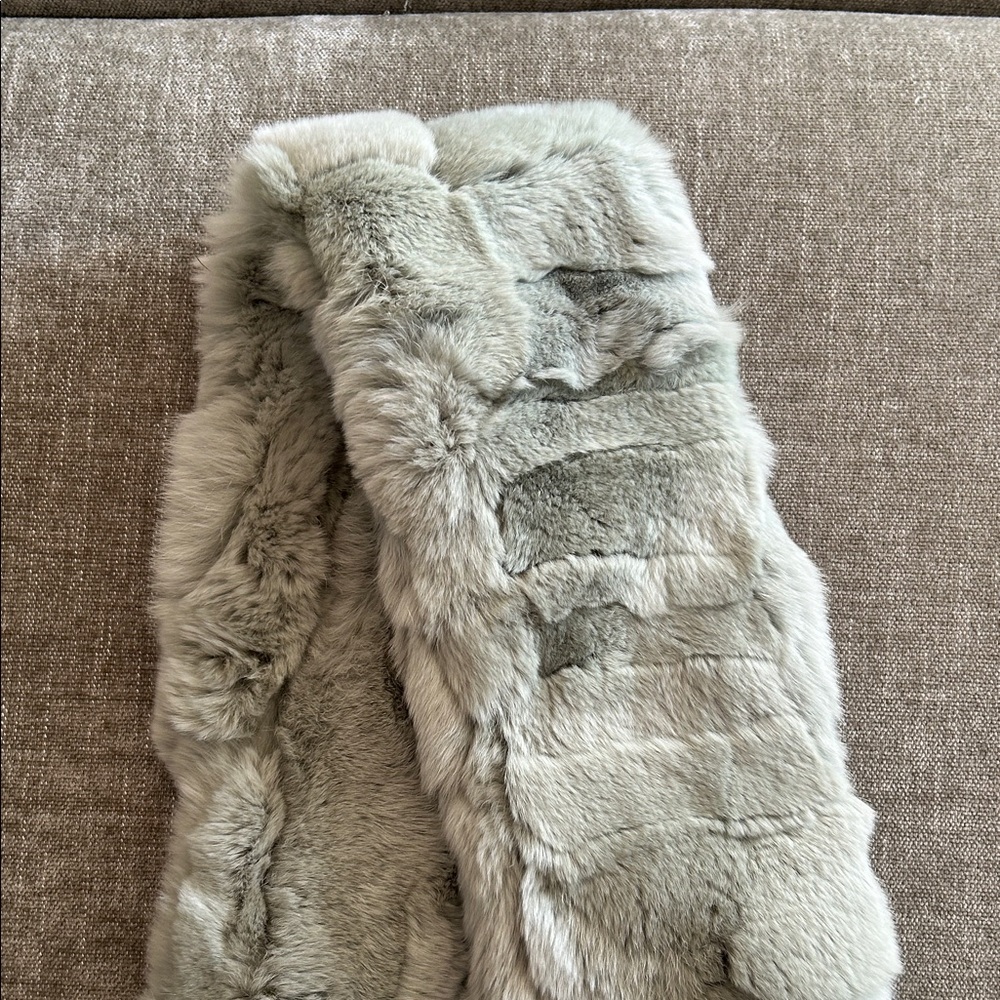 Luxurious Rex Chinchilla Fur Scarf